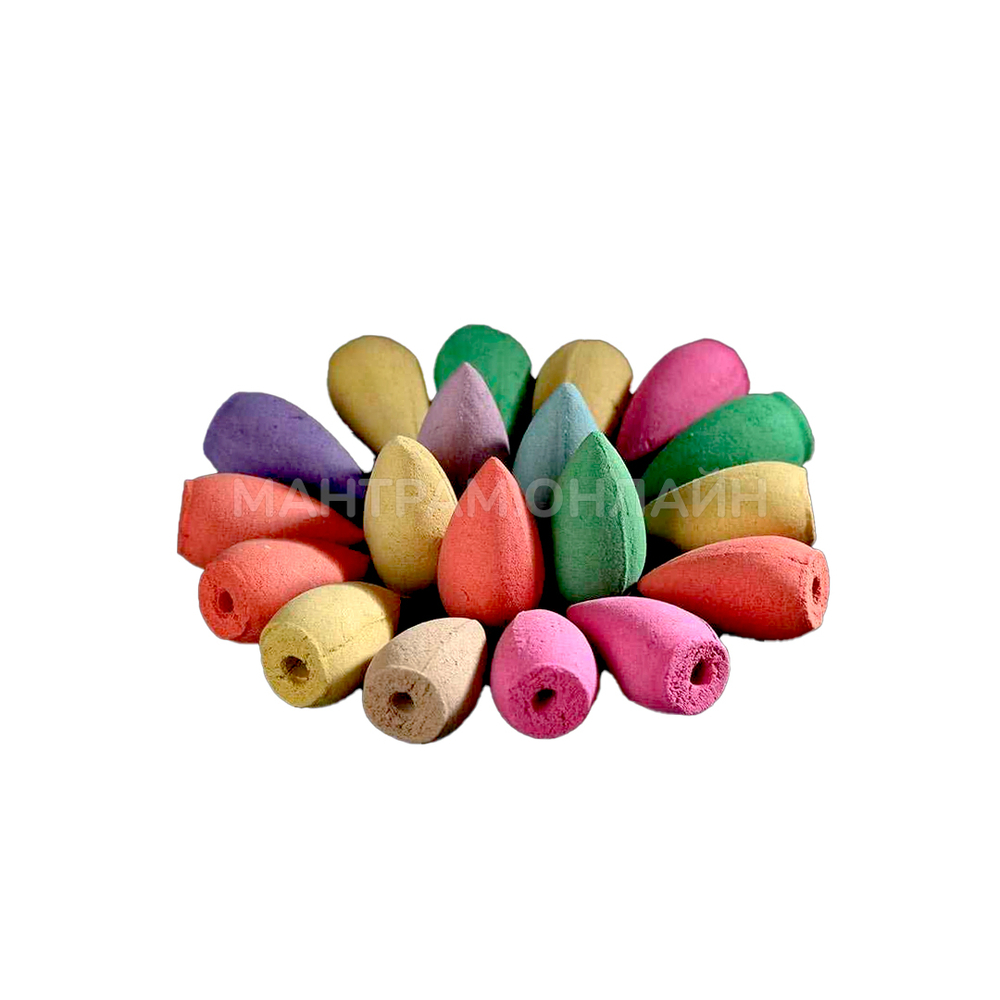 Благовоние-конус пуля (стелющиеся) аромат микс 45 шт