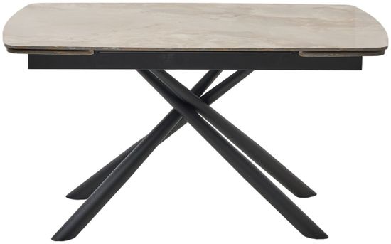 Стол RIVOLI 140 GLOSS AMBER JADE SOLID CERAMIC / BLACK