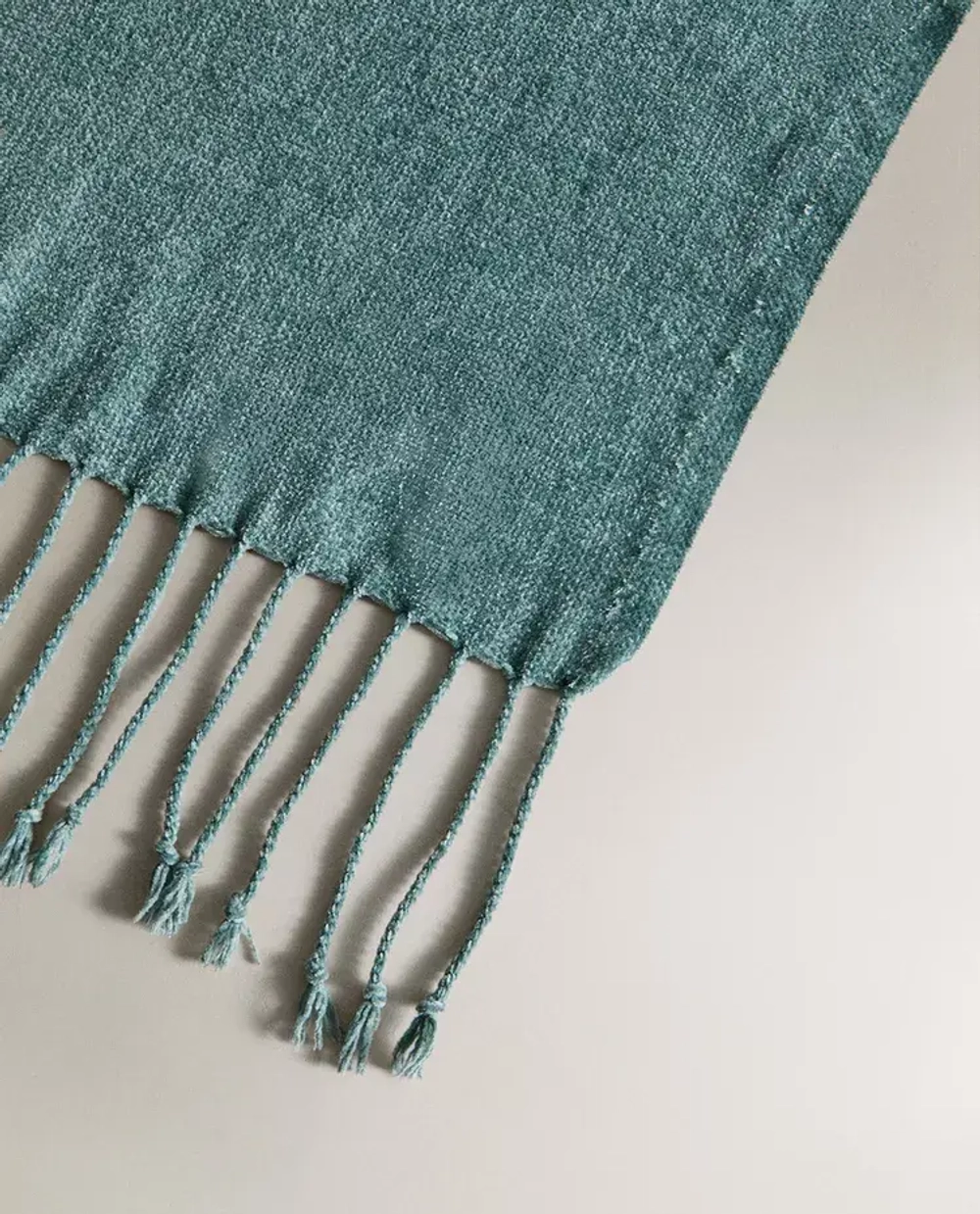 ZARA HOME ПЛЕД ИЗ СИНЕЛИ, СИНИЙ