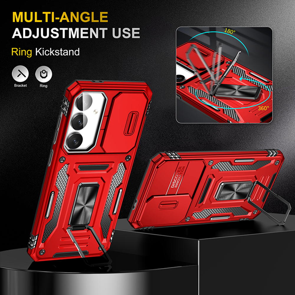 Чехол Safe Case с кольцом и защитой камеры для Samsung Galaxy S25 FE