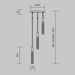 Подвесной светильник Maytoni MOD328PL-L9BS3K