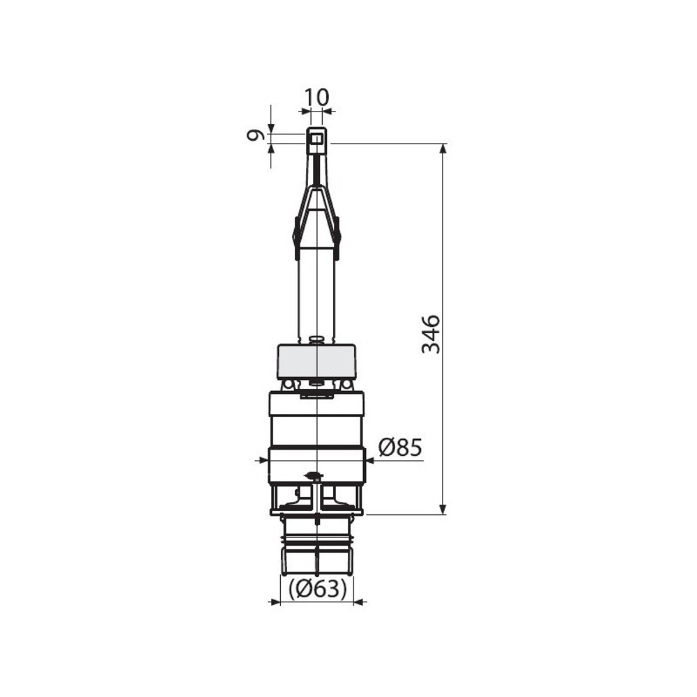 Сливной механизм для системы инсталляции ALCAPLAST A06