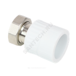 Муфта PP-R комбинированная белая Дн 25х3/4" с накидной гайкой VALFEX 10139025