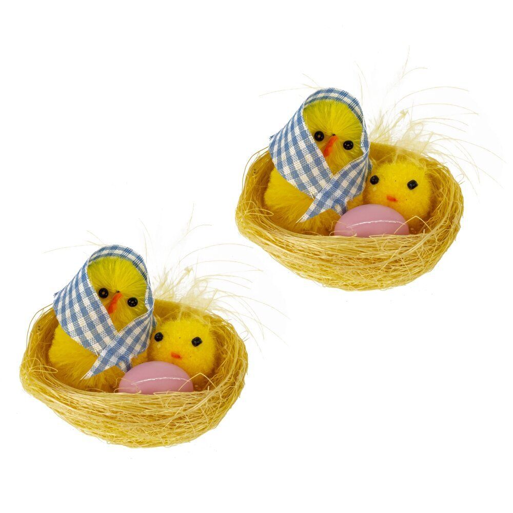 GAEM Набор из 2-х изделий декоративных "Гнездо пасхальное" (5,5*3,5), L11,5 W5 H5 см