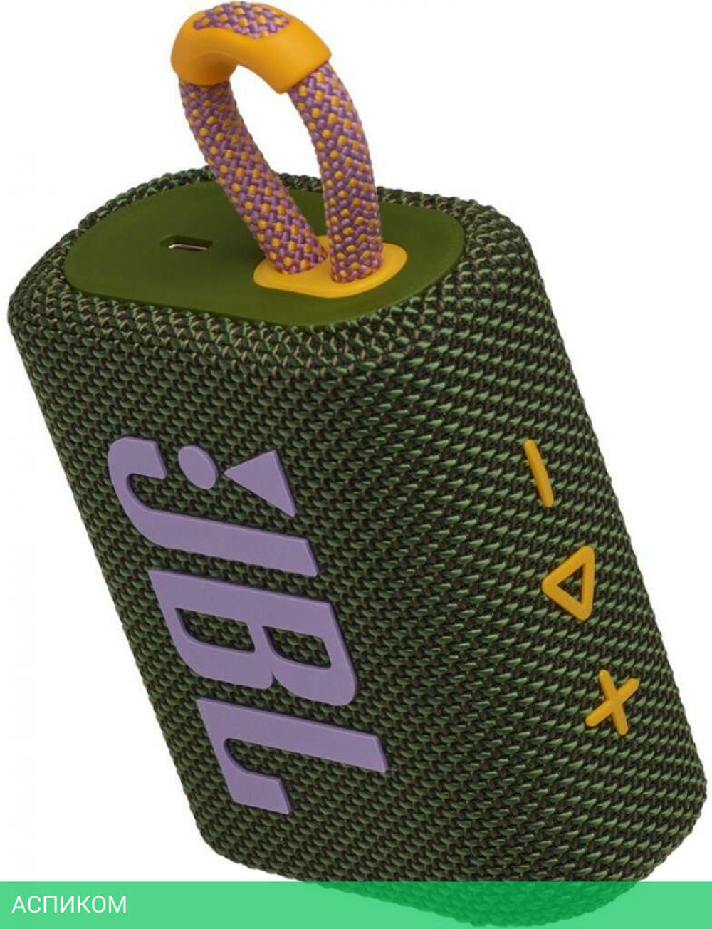 Беспроводная колонка JBL Go 3 Green (JBLGO3GRN)