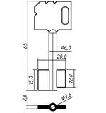 Заготовка сувальдного ключа 10515 MAE1D МАЙЕР-1