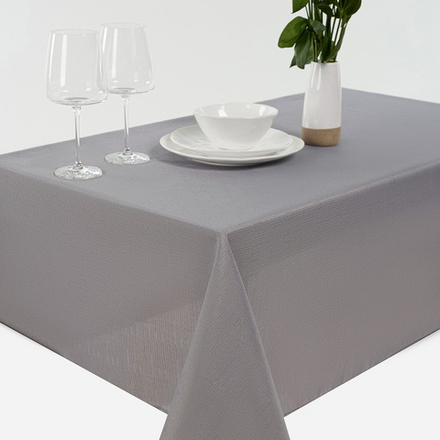 PROVANCE Бейкери Скатерть текстильная 140х230см лён с водоотталкивающей пропиткой, 100% пэ, серый
