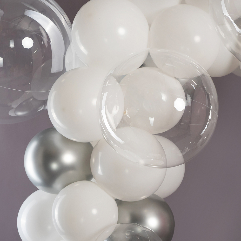 Шар 10" Белый, Пастель / White 005