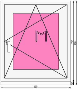 Пластиковое окно 750 х 650 ТермА Эко + Москитная сетка