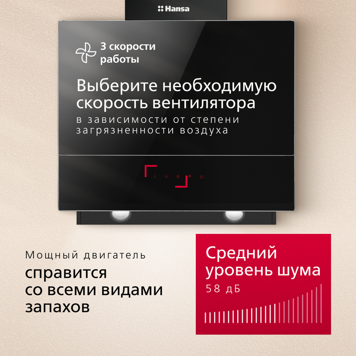 Наклонная вытяжка Hansa Pro Chef OKP6547SH