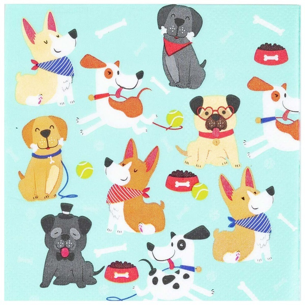 Салфетки «Милые собачки», 25 см / 33 см, 12 шт