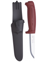 Нож Morakniv Basic 511 углеродистая сталь, пластиковая ручка (красная), 12147