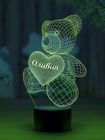 Ночник "Мишка с именем Оливия"