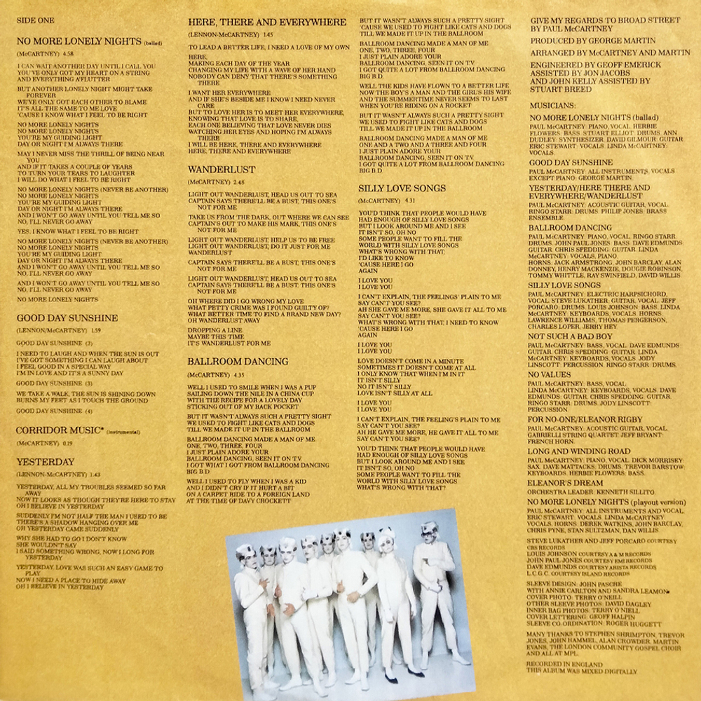 Paul McCartney / Give My Regards To Broad Street (LP)