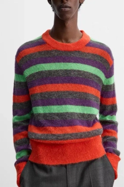 ZARA X HARRY LAMBERT СВИТЕР В ПОЛОСКУ, КРАСНЫЙ