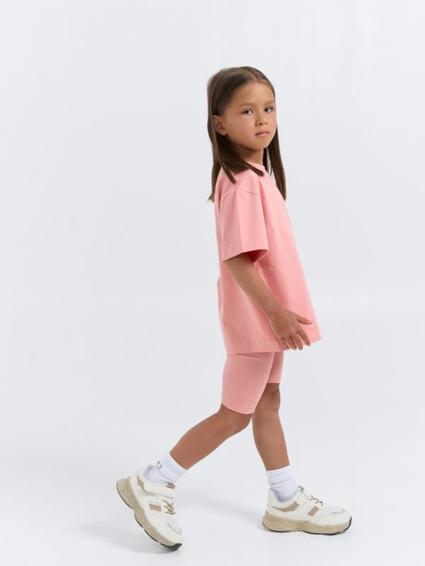 Комплект футболка оверсайз и велосипедки 