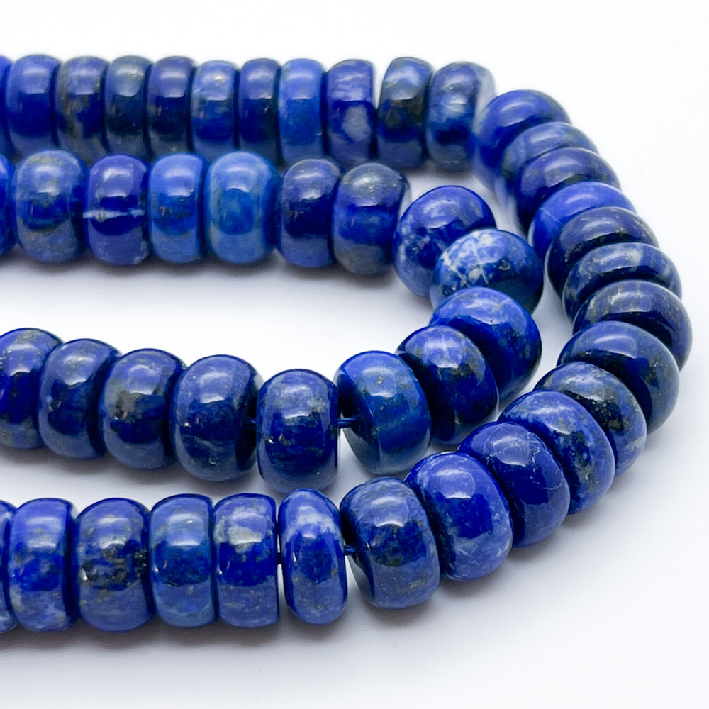 Лазурит бусины, размер около 11,5-12,5*5,5-7,5 мм, цена за набор 10 шт