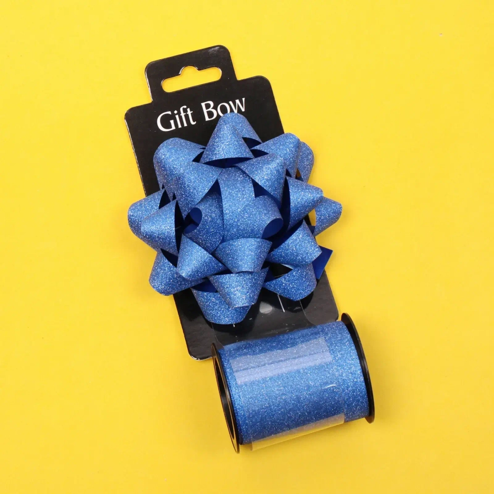 Набор для декорирования «Мерцание» бант d=10 см, лента 1,6 см (10м), Сапфир