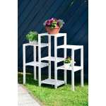 Деревянный стеллаж для дома и сада из массива сосны, белый