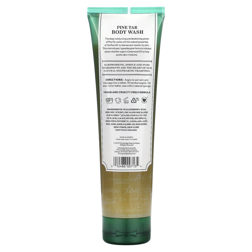 The Grandpa Soap Co., Гель для душа с хвойной смолой, лечение кожи, 280 мл (9,5 жидк. унции)