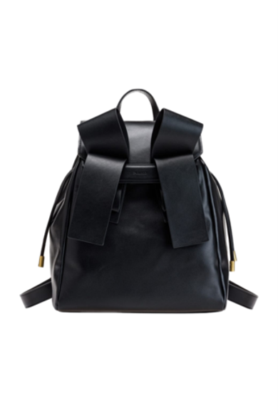 AIKA LEATHER BACKPACK - black