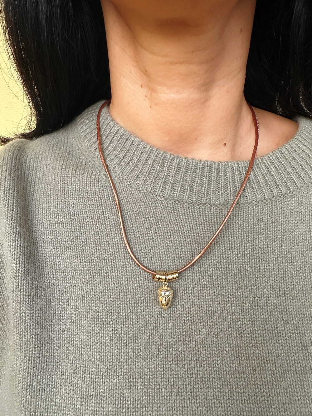 Кожаный шнурок Желудь