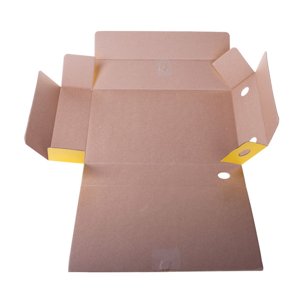 Папка архивная на завязках 75мм, микрогофрокартон, Спейс, желтый