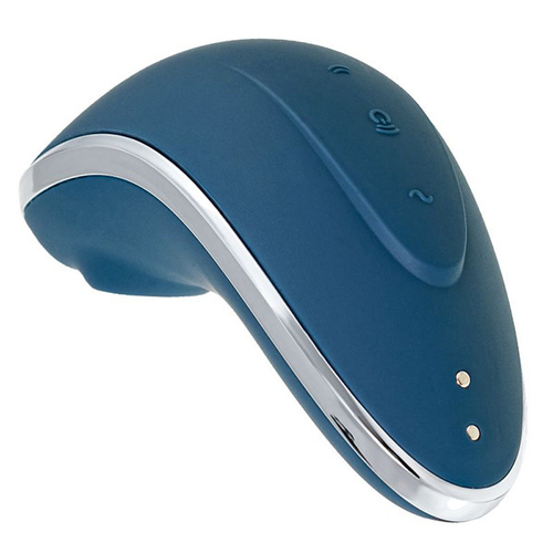 Синий вакуум-волновой вибростимулятор клитора 12см Satisfyer Vulva Lover 1