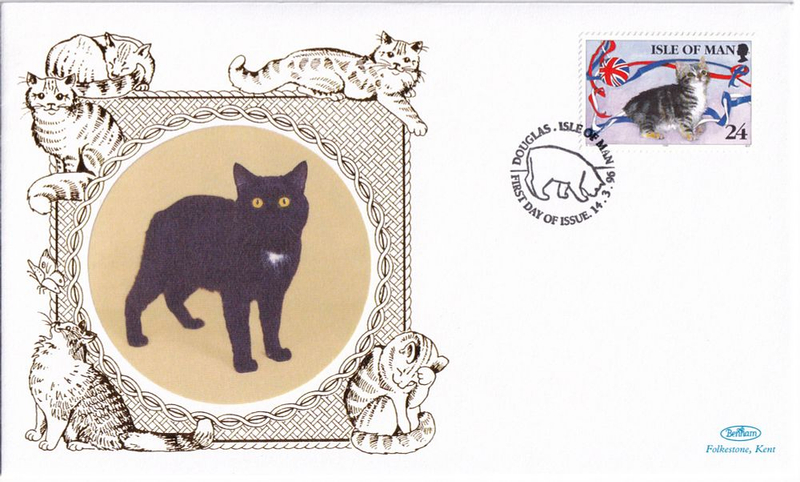 Конверт Первого дня Острова Мэн от 14 марта 1996 года с маркой и спецгашением