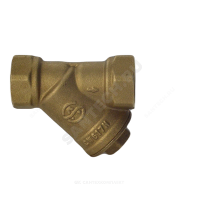 Фильтр магнитный сетчатый Y-образный латунь Ду 20 Ру20 3/4" ВР 4006 с отверстием под пломбу Aquasfera 4006-02