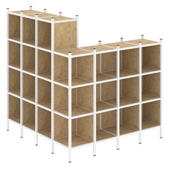 Лофт Угловой внешний стеллаж наборный VR.L-60  1694*1694*1869