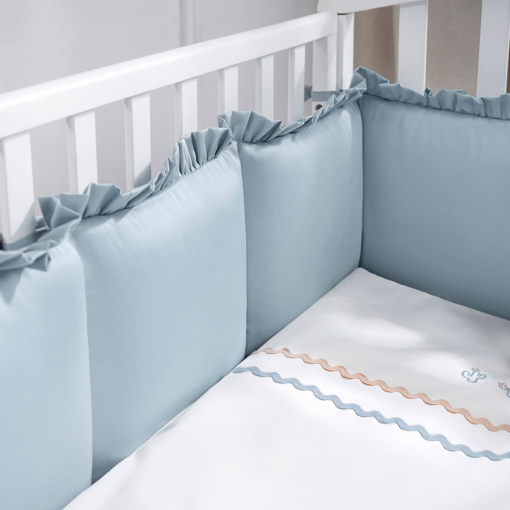 Комплект белья для классической кроватки Toys Sateen 6 предметов цвет аквамарин
