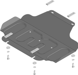 Защита стальная 2 мм двигателя для JAC T9 Motodor.78316