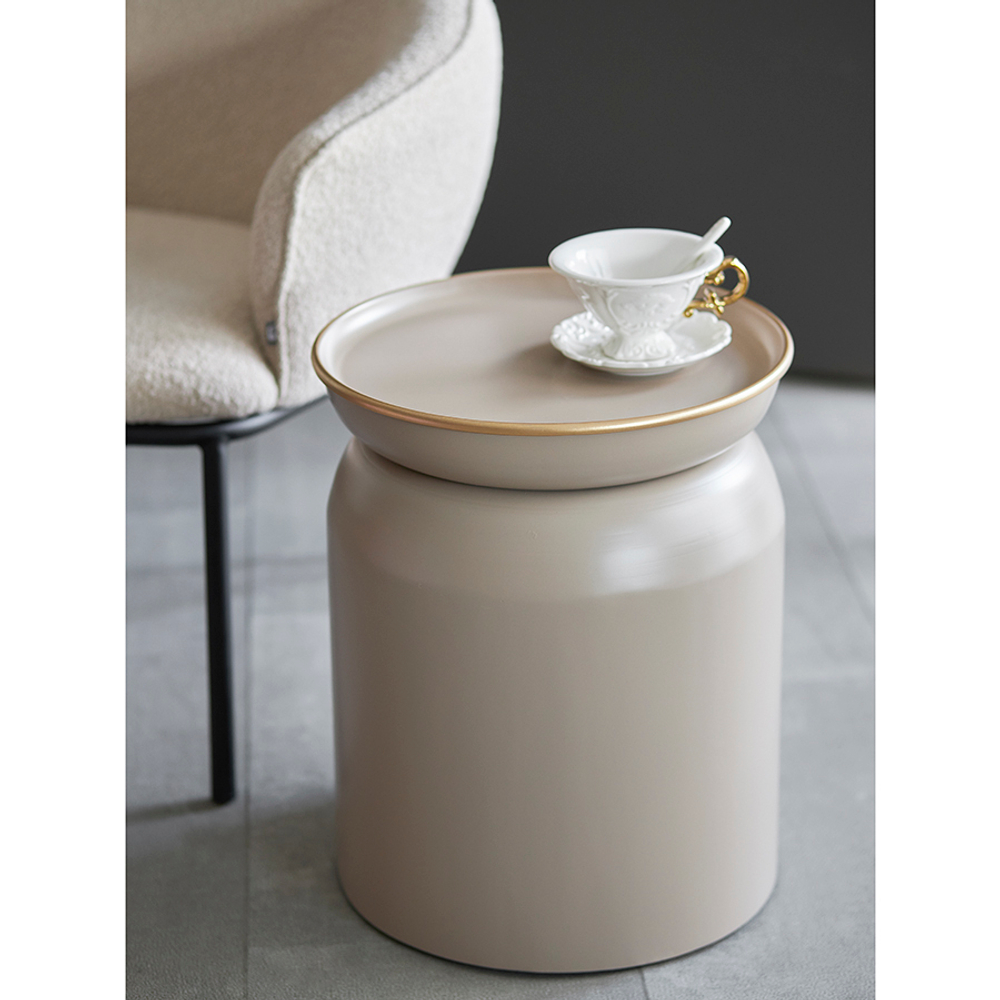 Столик журнальный ingvild, D38 см, бежевый