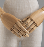 Женский манекен торс Лен /Обтяжка лен/Деревянные руки и голова