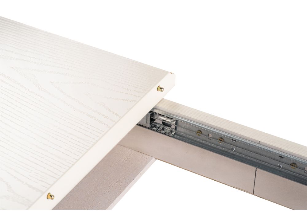 Деревянный стол Паветти 140(184)х85х77 слоновая кость / золото