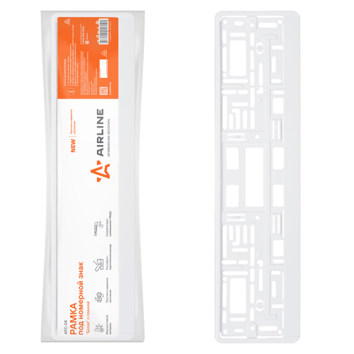 Рамка номерного знака белая Airline