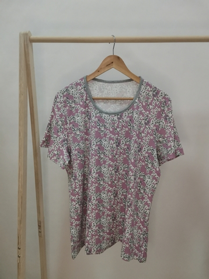 Футболка Ф-22Х/сирень-луговыецветы