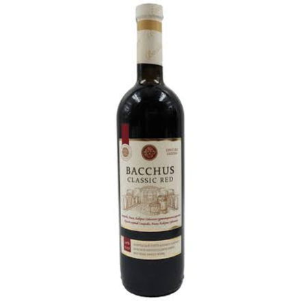 Вино Bacchus Classic Red красное полусладкое 0,75 л