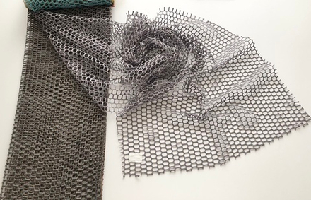 Тюль-сетка крупная, низ плотный купон Nope арт BF002 col 5442 (высота 280 см)