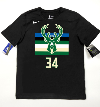 Футболка "Милуоки Бакс" с нанесением Янниса Адетокумбо