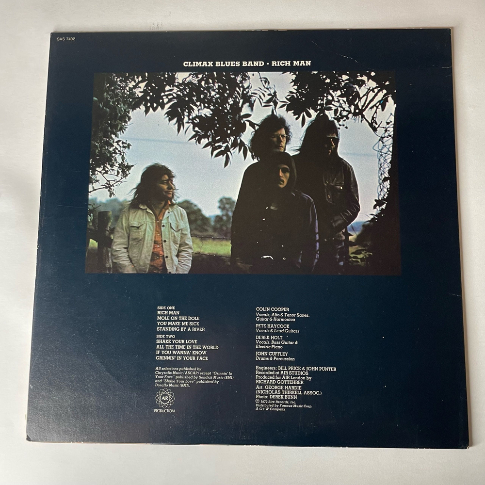 Винтажная виниловая пластинка LP Climax Blues Band Rich Man (США 1973)
