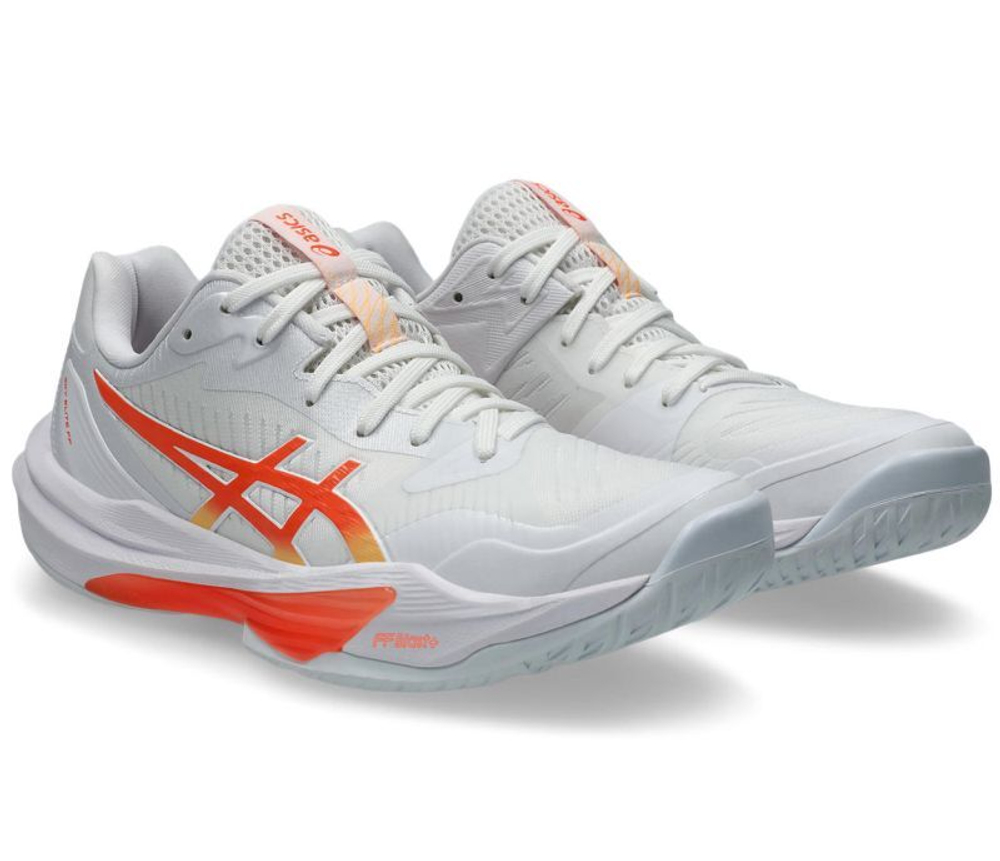 Женские кроссовки для бадминтона/сквоша Asics Sky Elite FF 3 - white/vivid coral
