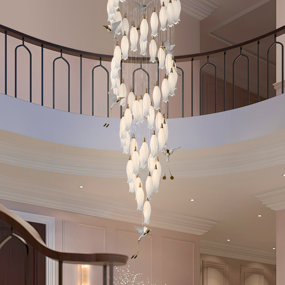 Люстра Cloyd ARGANA C60 / выс. 293 см- керамика, фарфор - белый (арт.10813)