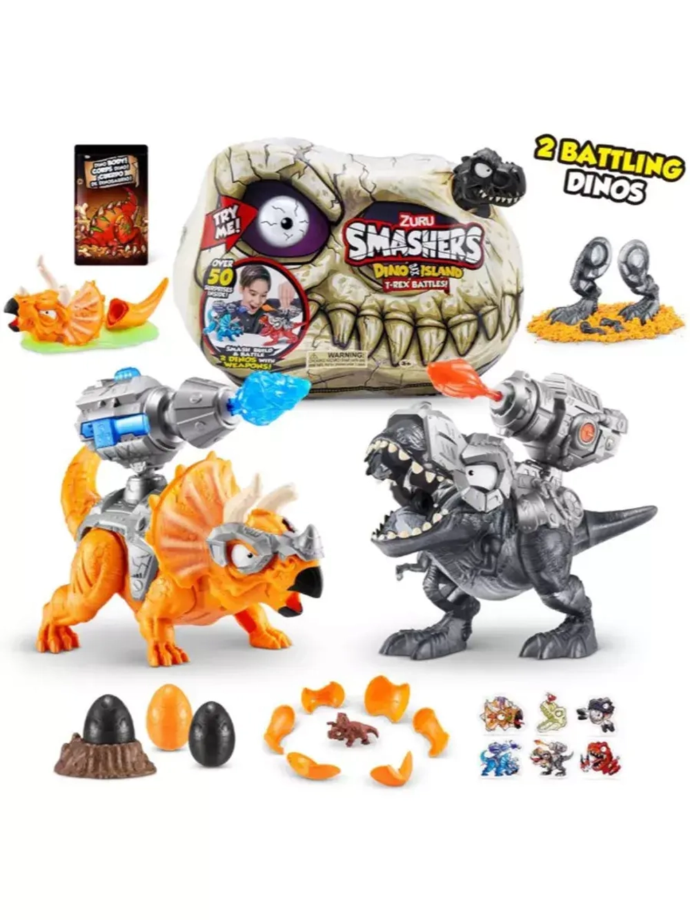 Набор игрушка сюрприз Zuru Smashers Dino Island T-Rex динозавры