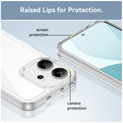 Противоударный чехол для OPPO Reno 14 Глобал и Reno 14F, усиленные прозрачные защитные рамки