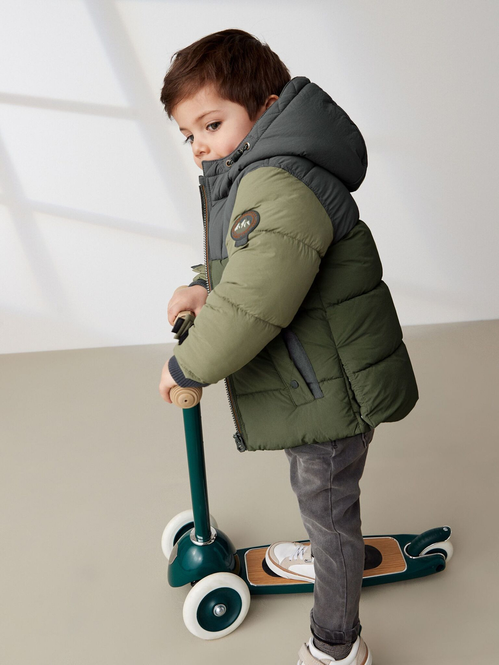 Куртка утепленная с капюшоном для мальчика Next Q53-228, Хаки