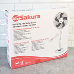Вентилятор напольный Sakura SA-18BK, ПДУ, таймер, черный