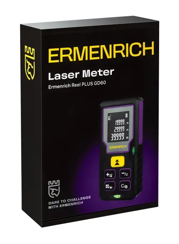Лазерная рулетка Ermenrich Reel PLUS GD60, фиолетовый