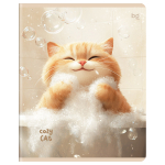 Тетрадь 48л., А5, клетка BG "Милый кот", выборочный лак